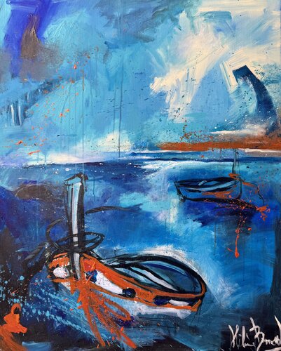 Gozzi liguri von Hélène Barraud, Malerei kaufen auf Singulart