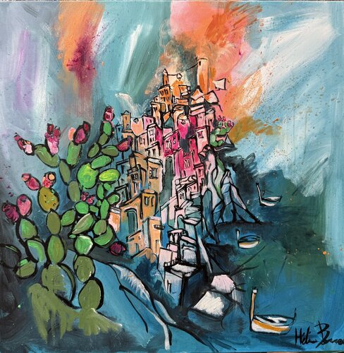 Fortunale a Vernazza von Hélène Barraud, Malerei kaufen auf Singulart