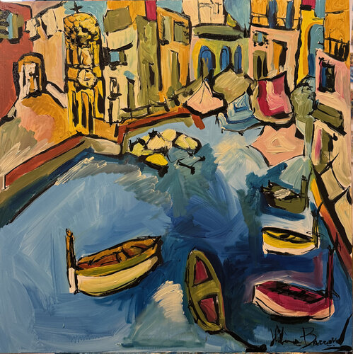 Vernazza in un giorno stanco von Hélène Barraud, Malerei kaufen auf Singulart