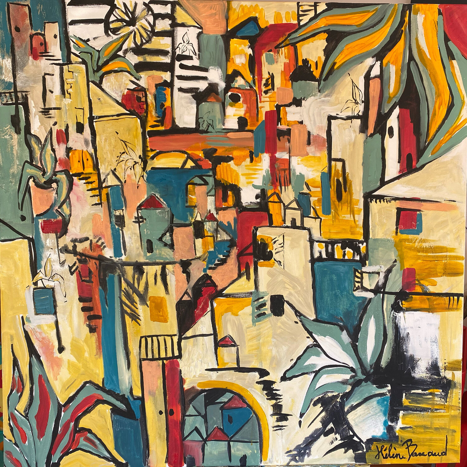Caruggi delle Cinque Terre Hélène Barraud Originalgemälde zu verkaufen