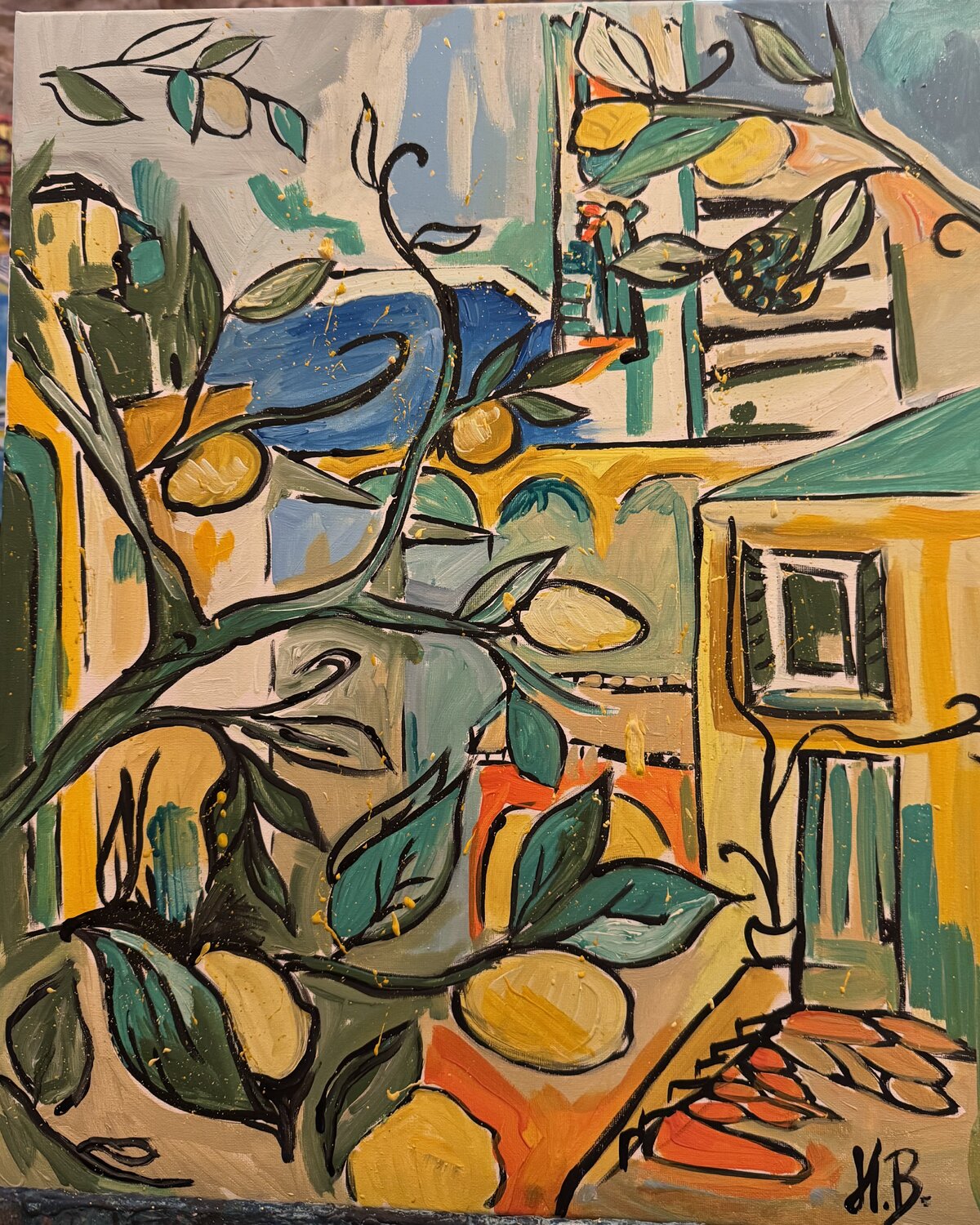 Festa dei limoni Hélène Barraud Originalgemälde zu verkaufen