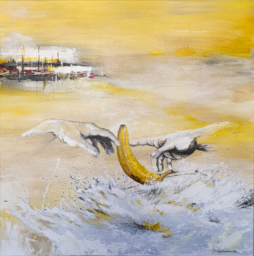 The Creation of the Banana by Svetla Dzhelepova, Painting for Sale on Singulart