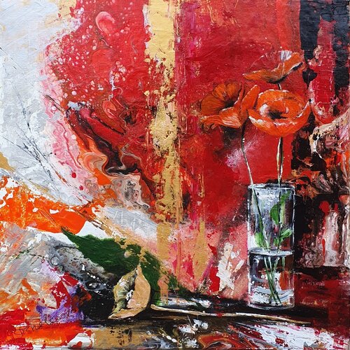 Passion in red von Svetla Dzhelepova, Malerei kaufen auf Singulart