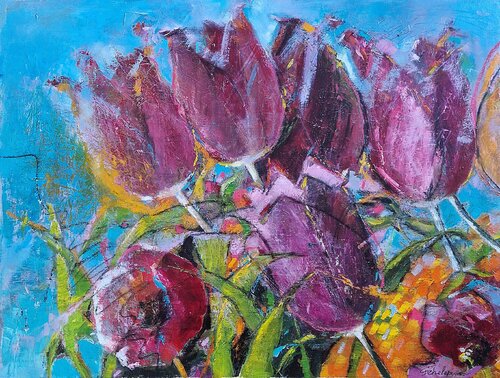 Petals of spring by Svetla Dzhelepova, Painting for Sale on Singulart