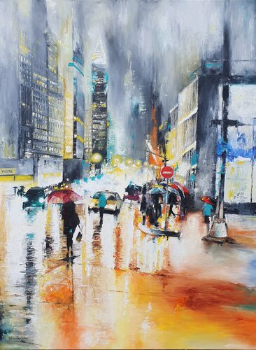A Night In New York von Svetla Dzhelepova, Malerei kaufen auf Singulart