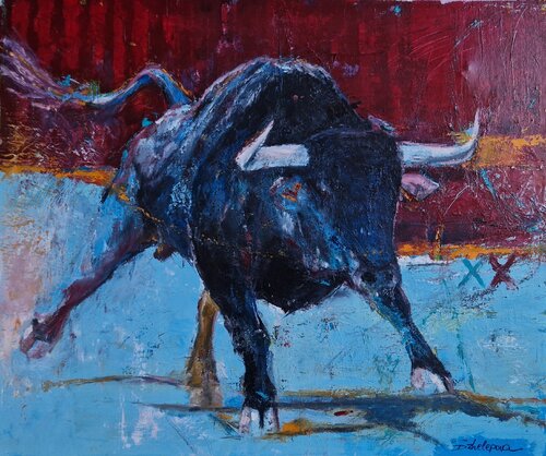 The bull; unbeatable by Svetla Dzhelepova, Painting for Sale on Singulart