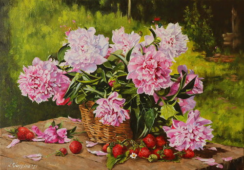 It's strawberry season de Nataliia Shaikina, Pintura a la venta en Singulart