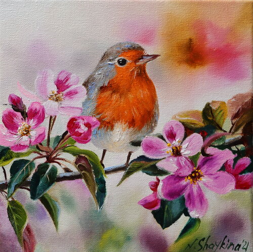 Robin by Nataliia Shaikina, Painting for Sale on Singulart