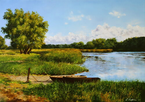 Summer Landscape de Nataliia Shaikina, Pintura a la venta en Singulart