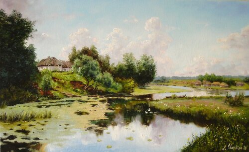 Ukrainian Countryside River Scene Nataliia Shaikina