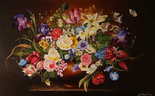 Ukrainian Flowers von Nataliia Shaikina, Malerei kaufen auf Singulart