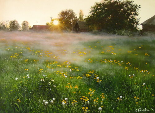 Flowery Meadows van Nataliia Shaikina, Schilderij te koop op Singulart