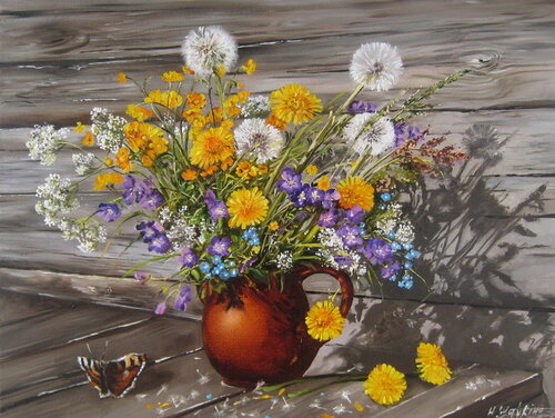 Dandelions painting van Nataliia Shaikina, Schilderij te koop op Singulart