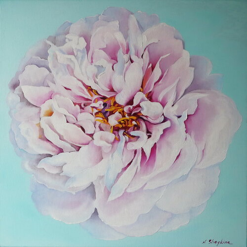 Large Peony Painting Nataliia Shaikina