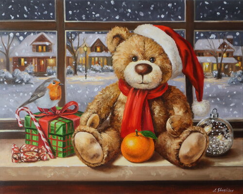 Cozy Christmas by Nataliia Shaikina, Painting for Sale on Singulart