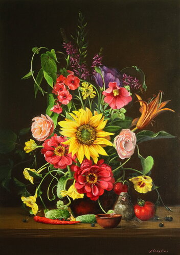 Summer Garden Still Life von Nataliia Shaikina, Malerei kaufen auf Singulart