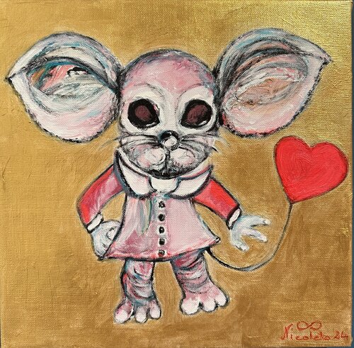 Hier Eine, die Zwei van Nicoleta Albei-Wigger, Schilderij te koop op Singulart
