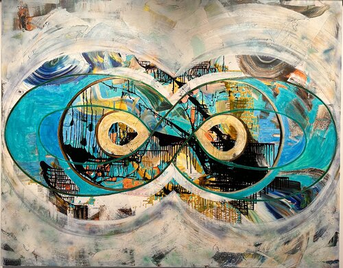 Unendlichkeit Nicart di Nicoleta Albei-Wigger, Pittura in vendita su Singulart