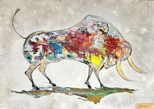 Bull Mai by Nicoleta Albei-Wigger, Painting for Sale on Singulart