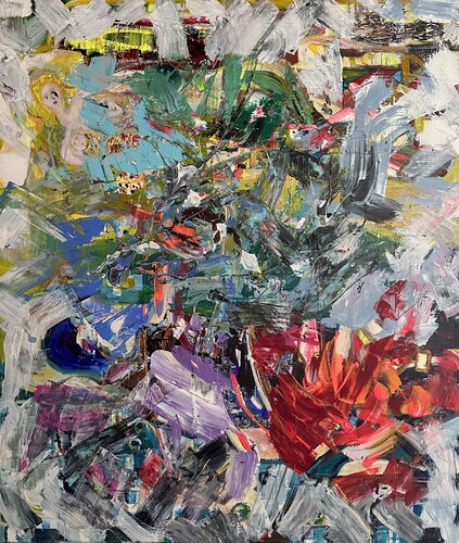 Sternennacht Rot di Nicoleta Albei-Wigger, Pittura in vendita su Singulart