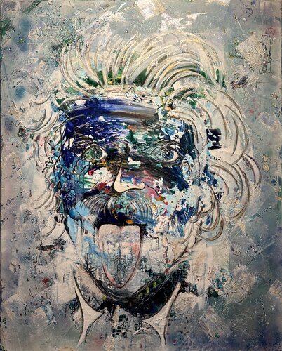 Albert Einstein Energie van Nicoleta Albei-Wigger, Schilderij te koop op Singulart