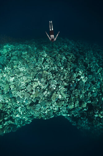 Freedive over rolling stones di Enric Gener, Fotografia in vendita su Singulart