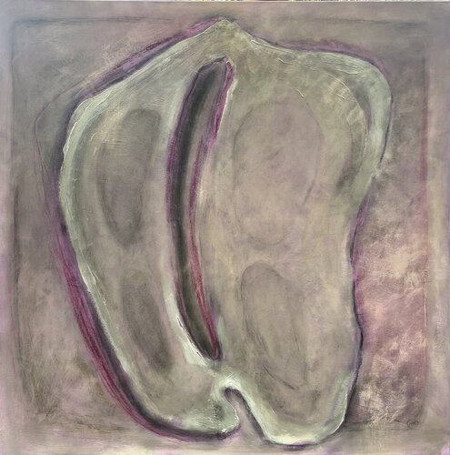 Act- ECCE HOMO purple di Malina Wieczorek, Pittura in vendita su Singulart