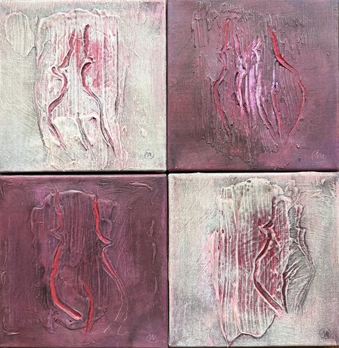 AcT "Signs of Blood” 20X20, 1/2/3/4 2026 van Malina Wieczorek, Schilderij te koop op Singulart
