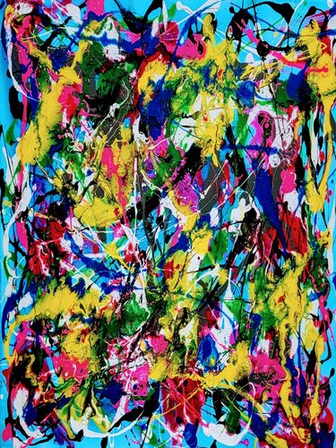 A Melody Celebrating our Planet with Colors von Moise Semexant, Malerei kaufen auf Singulart