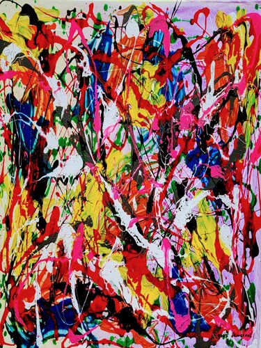 A Dance with Colors di Moise Semexant, Pittura in vendita su Singulart