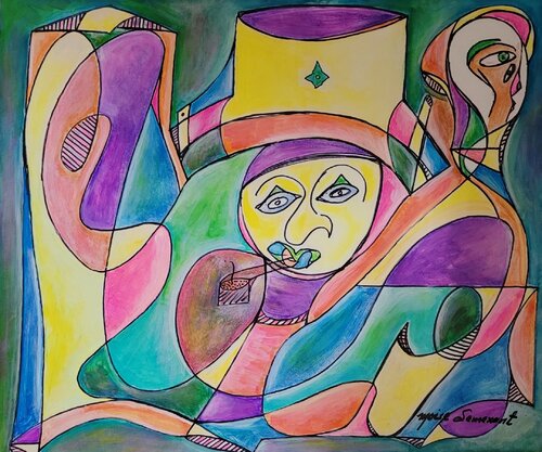 The Money-Making Mind di Moise Semexant, Pittura in vendita su Singulart