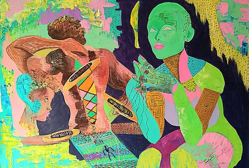 AI reshaping humanity by Constantina Seracin, Painting for Sale on Singulart