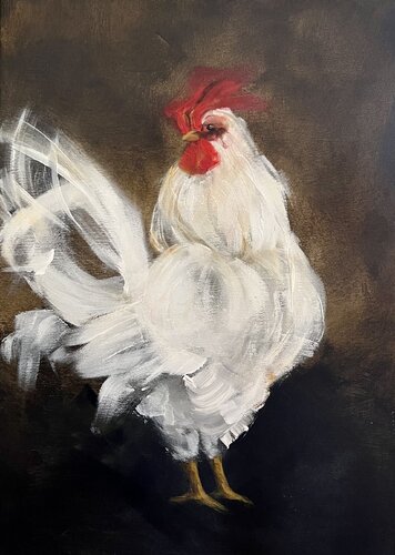 The Rooster van Tamara Andjus, Schilderij te koop op Singulart