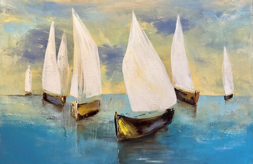 Régate au Soleil von Tamara Andjus, Malerei kaufen auf Singulart