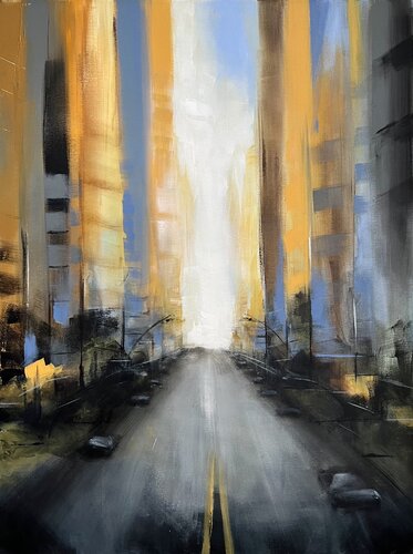 Down Town by Tamara Andjus, 油畫 for Sale on Singulart