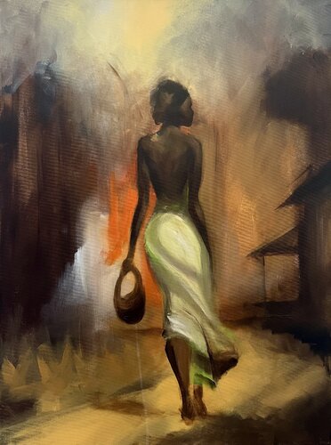 African Beauty by Tamara Andjus, 油畫 for Sale on Singulart