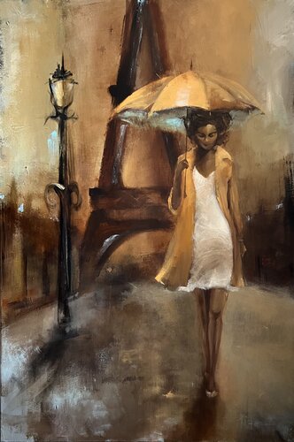 A Parisian Moment van Tamara Andjus, Schilderij te koop op Singulart