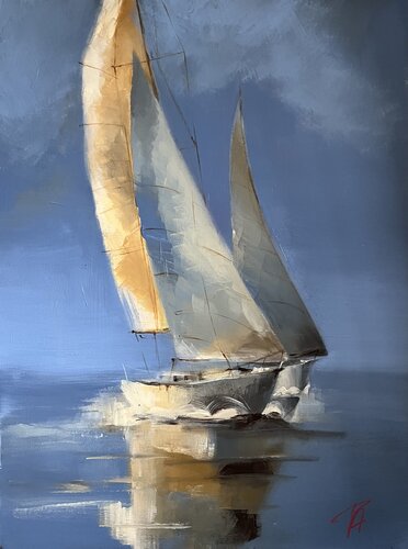 Chasing the Horizon by Tamara Andjus, 油畫 for Sale on Singulart