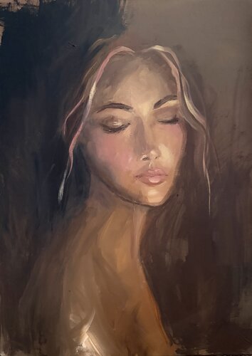 Rose im Licht van Tamara Andjus, Schilderij te koop op Singulart