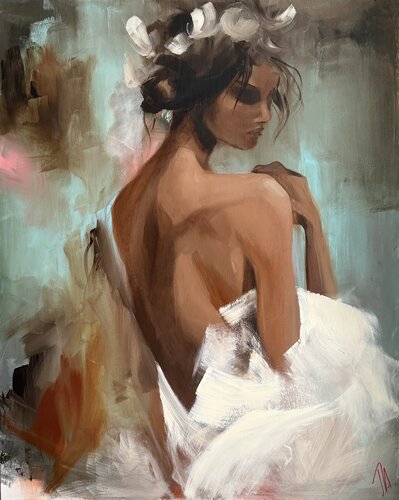 La Femme Florale II van Tamara Andjus, Schilderij te koop op Singulart