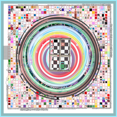 🪟 et ◾️🟪 by Sar la Rouge, Digital for Sale on Singulart