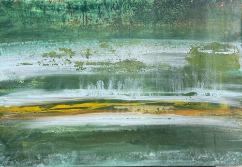 Emerald Silence by Sultana Savvi, Painting for Sale on Singulart