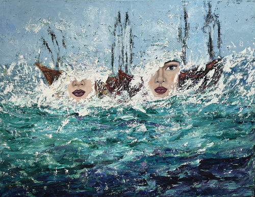 Sister Storm van Shahi Dayekh, Schilderij te koop op Singulart