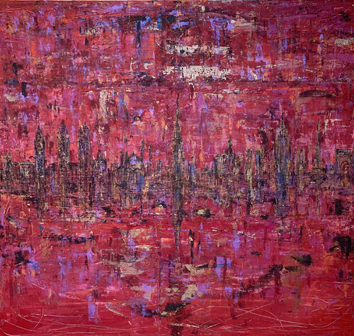 Metropolis di Shahi Dayekh, Pittura in vendita su Singulart