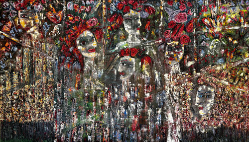 Tea Party di Shahi Dayekh, Pittura in vendita su Singulart