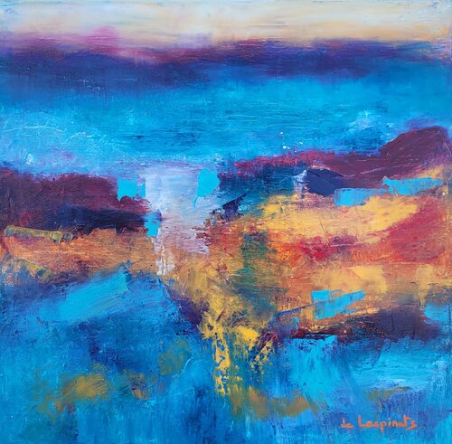 Rhapsody in Blue di Nadine CHEBROU De LESPINATS, Pittura in vendita su Singulart