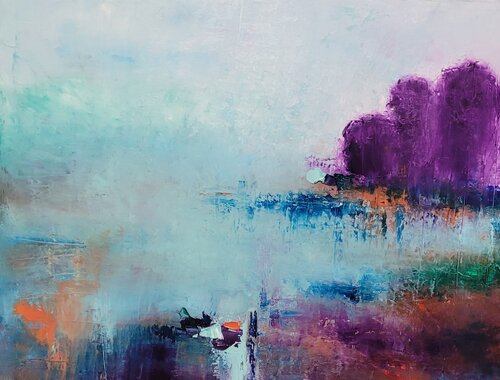 Le Lac Salé de Nadine CHEBROU De LESPINATS, Pintura a la venta en Singulart