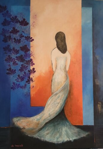 Intérieur Extérieur di Nadine CHEBROU De LESPINATS, Pittura in vendita su Singulart