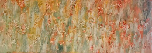 Golden Bloom van fang cai, Schilderij te koop op Singulart