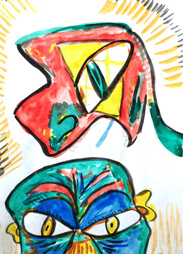 The voice of your consciousness van Jose Antonio Higuero, Schilderij te koop op Singulart